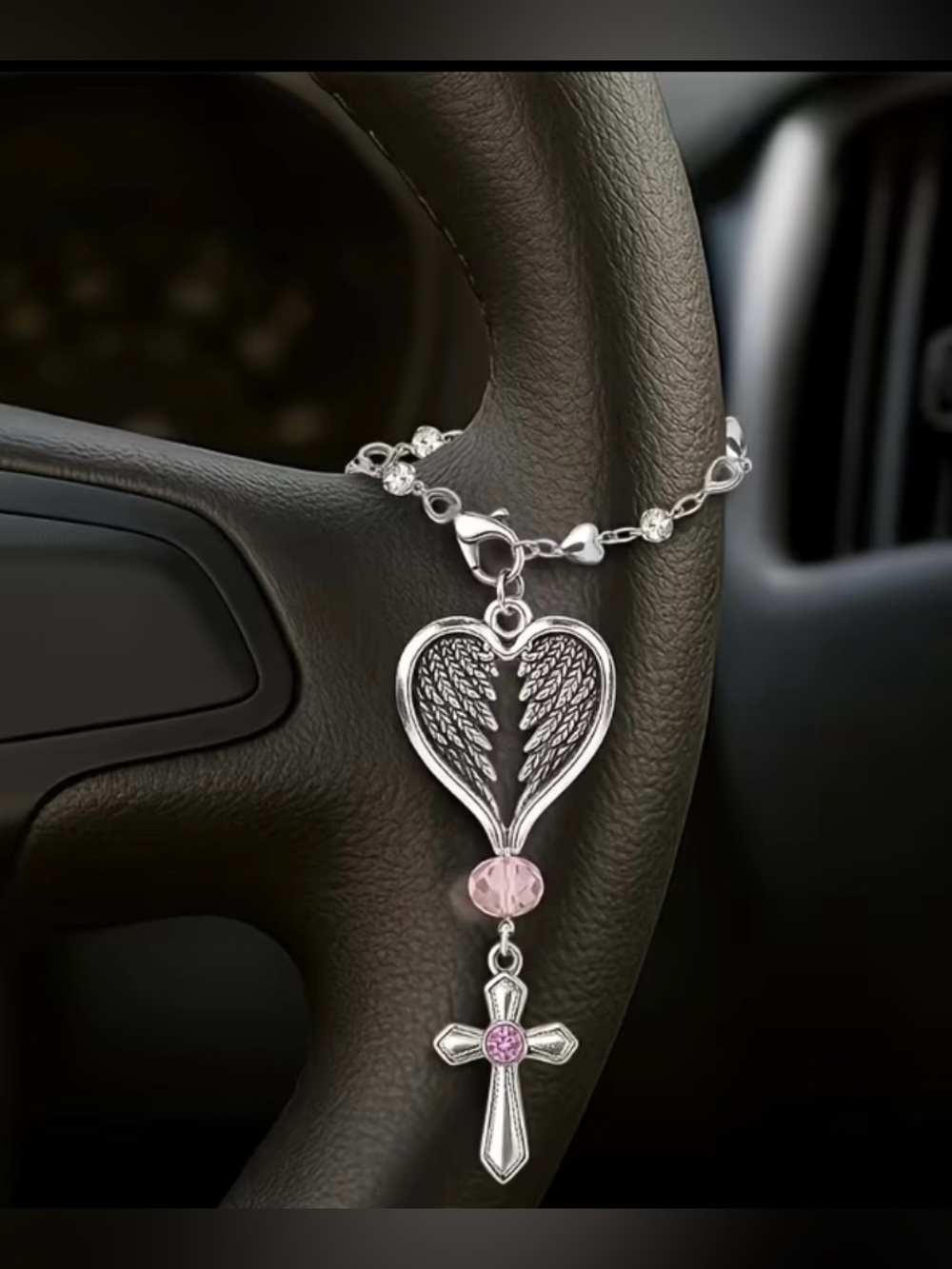 Angel Keychain with Heart Wing Pendant